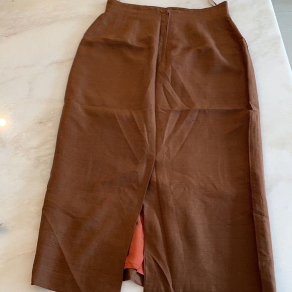 Women’s 100% Silk Skirt in Rust-Size 14 - Picture 2 of 6